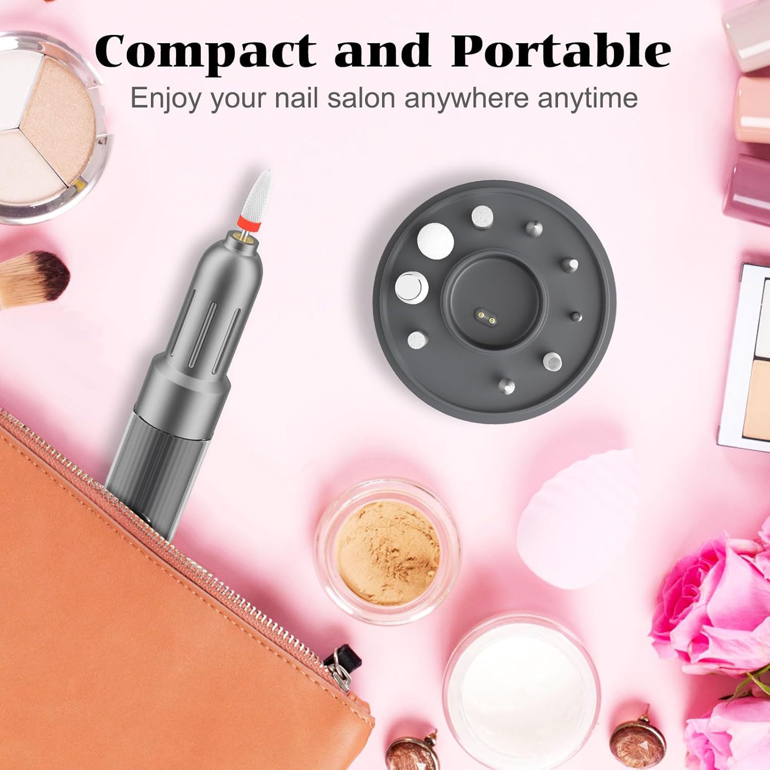 Nail Drill for Manicure, Electric Nail File Pen-Style Portable, Dead Skin Remover for Thick Yellow Nails