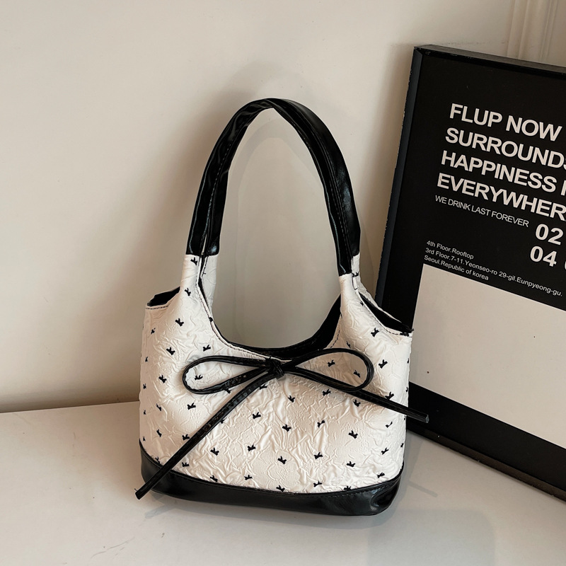 Niche Bow Bags Women 2025 New Shoulder Underarm Bags Handbags Work Commute Handbags