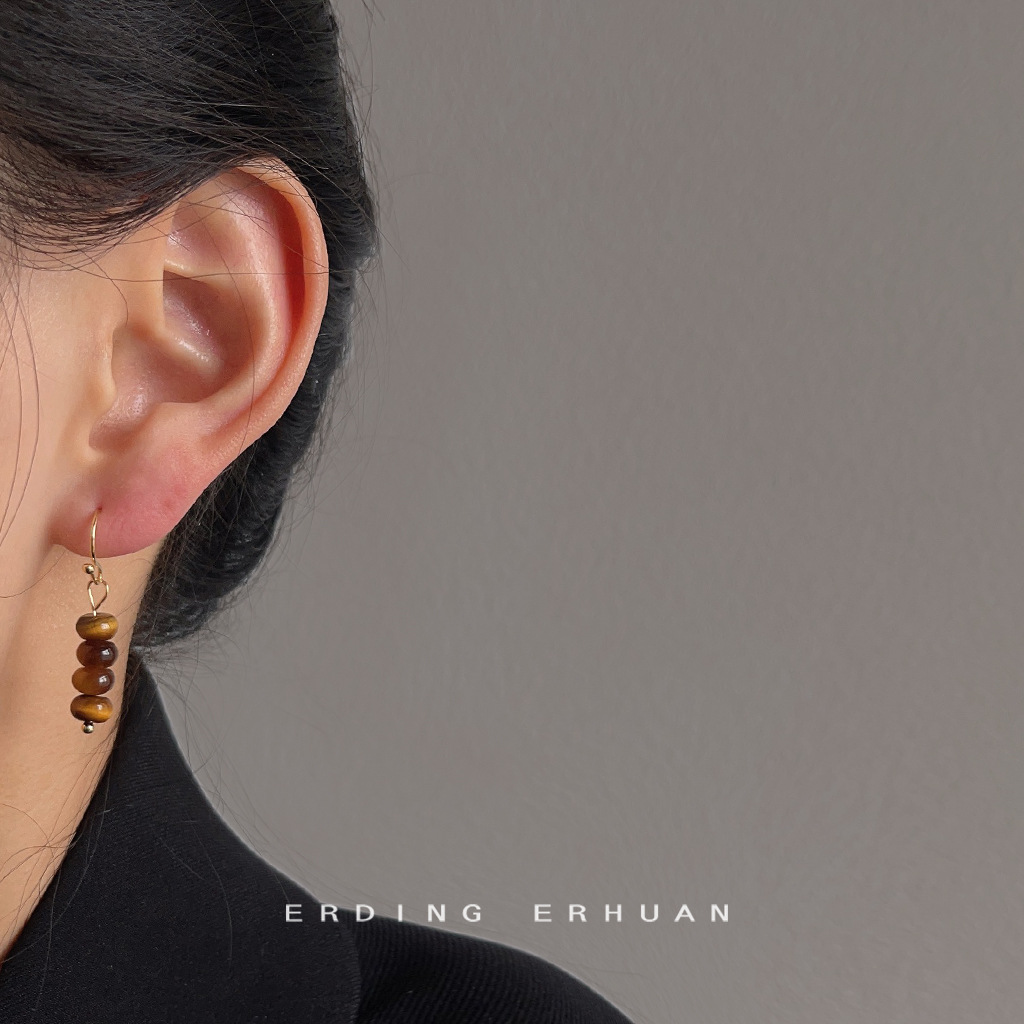 New Chinese style handmade earrings 2025 new earrings for women chain