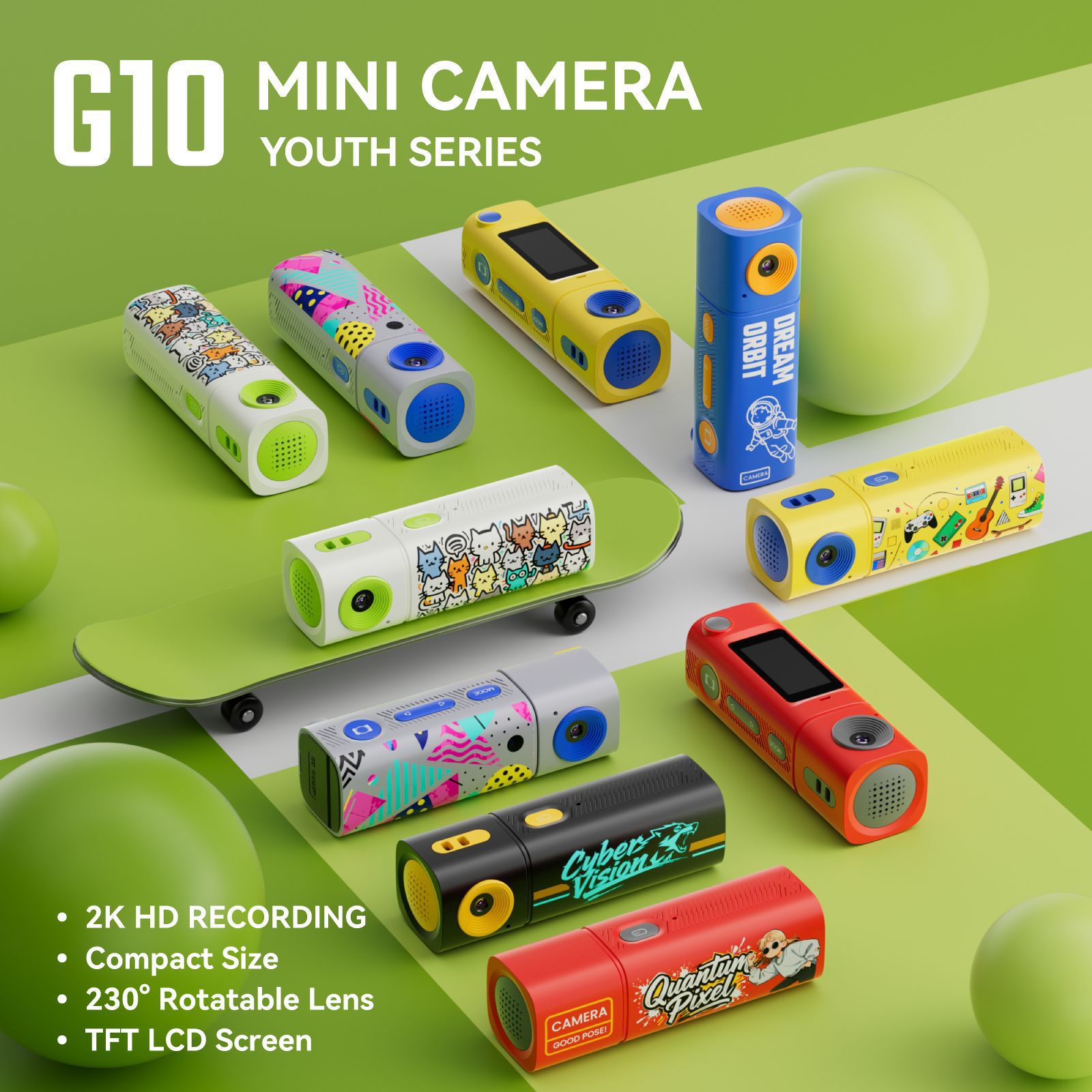 G10 lipstick mini thumb digital camera HD outdoor sports student party video recording and photography