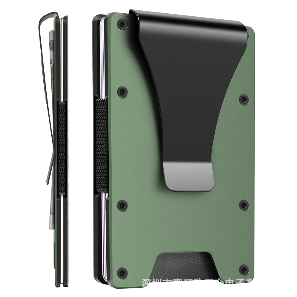 New Aluminum Alloy Metal Card Holder Carbon Fiber Wallet Money Clip RFID Metal Card Clip Blocking Technology