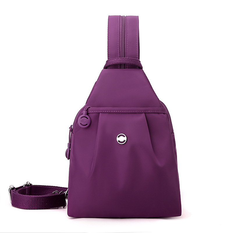 Double-shoulder bag small 2026 new simple anti-theft women's chest bag Oxford cloth casual small backpack
