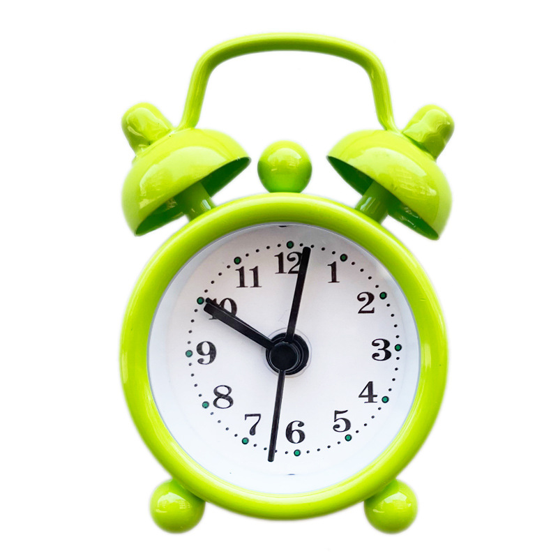 Novelty Mini Metal Small Alarm Clock Student Children Study Alarm Clock Customizable with Logo