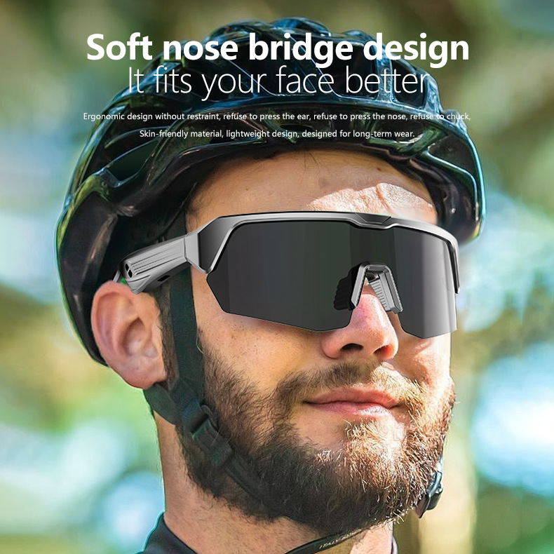 Sports Smart Bluetooth Glasses YJ006 Cycling Music Call Sunglasses UV Protection