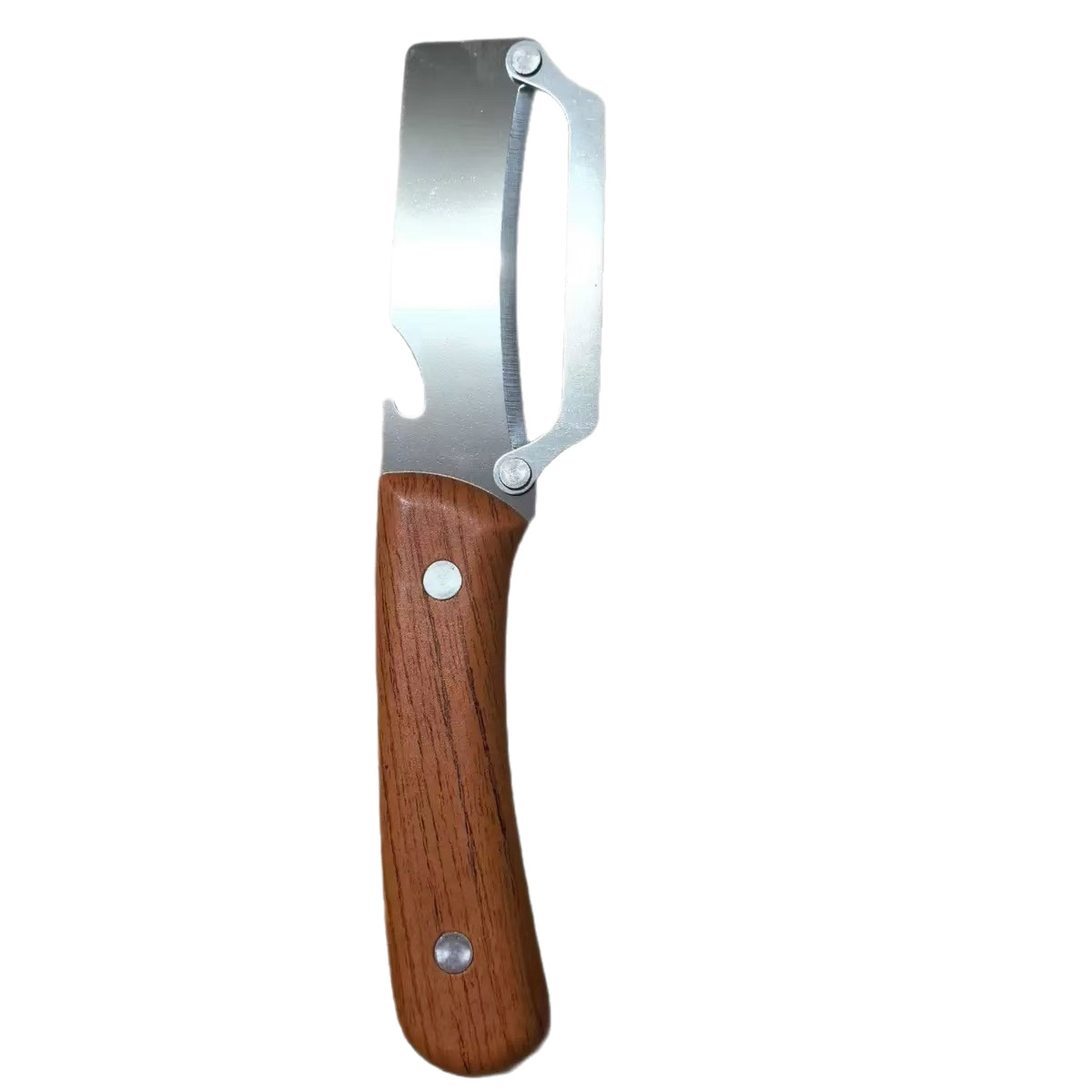 Multifunctional stainless steel peeler wooden handle kitchen household fruit peeler fruit scraper dedicated for sugarcane and pineapple