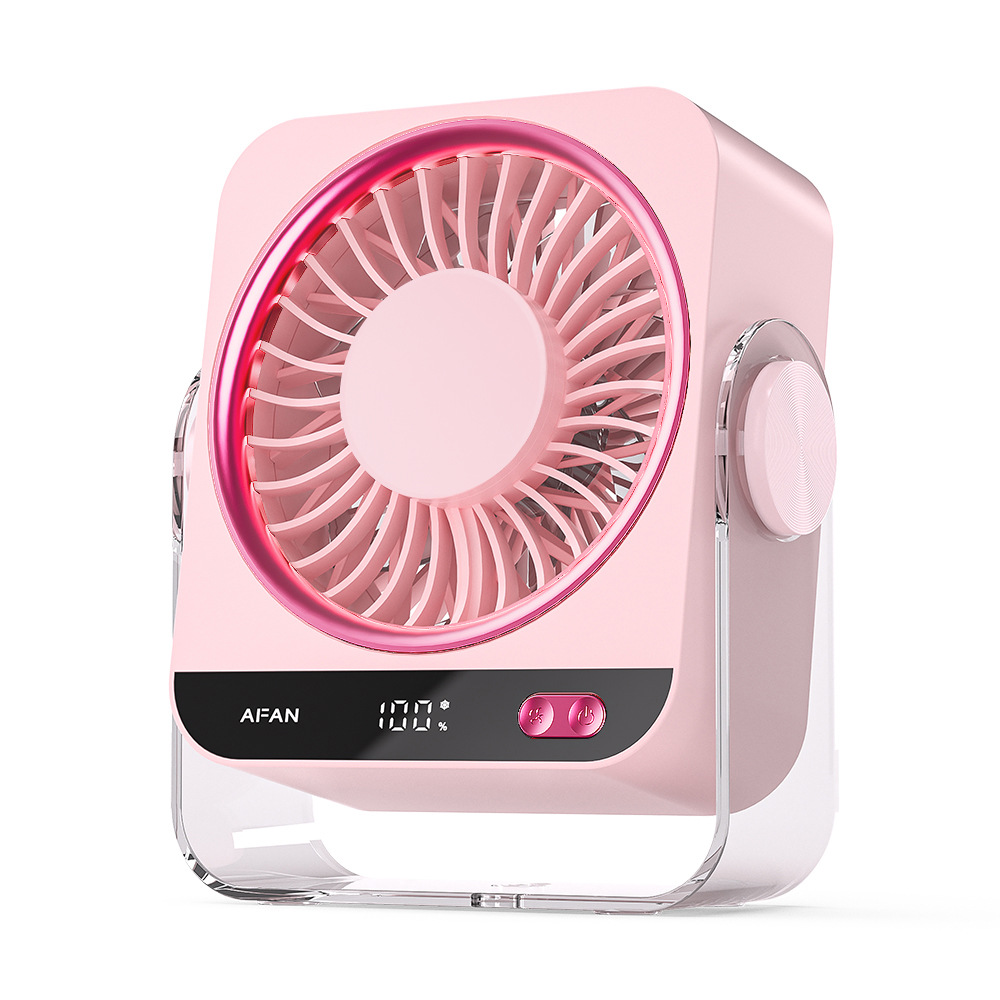 26 new ice compress desktop fan dormitory wall fan USB digital display 199 gear charging fan gift