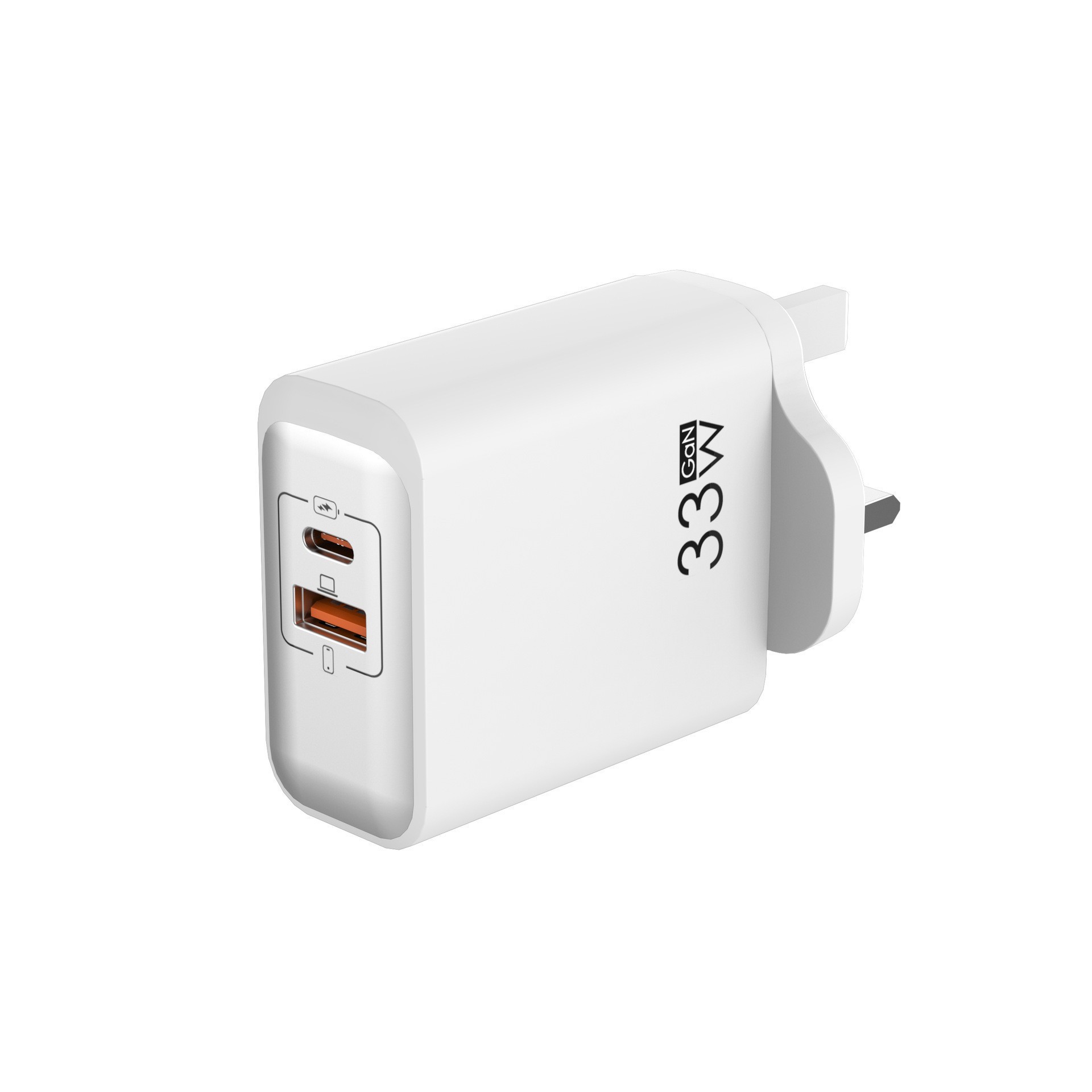 Specially certified GaN 33W notebook charger A+C British standard full protocol phone charging head