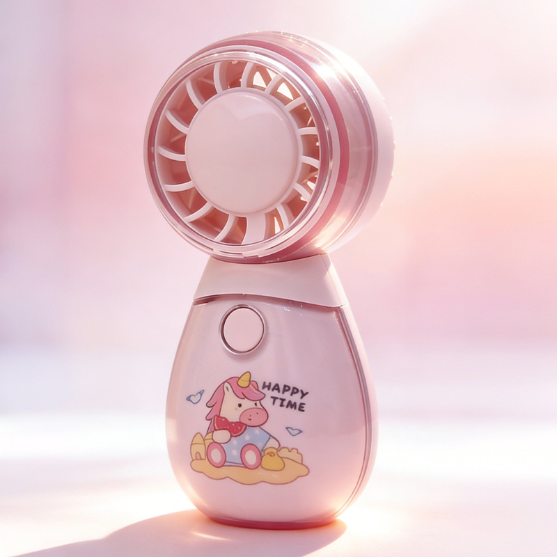 Cute Handheld Small Fan USB Charging Mini Portable Fan Adorable Pet Vertical Electric Fan Silent