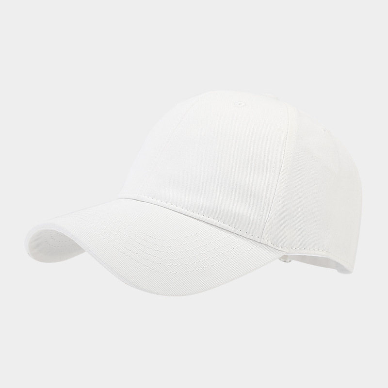 Plain Soft Top Cotton Baseball Cap for Men, Face Slimming Street Hip-Hop Duckbill Cap for Women