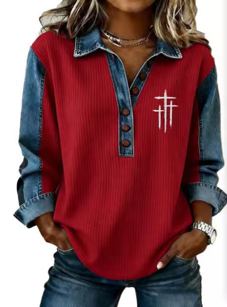2026 Independent Station Summer Women's Solid Color Simple Elegant Button Long Sleeve Shirt