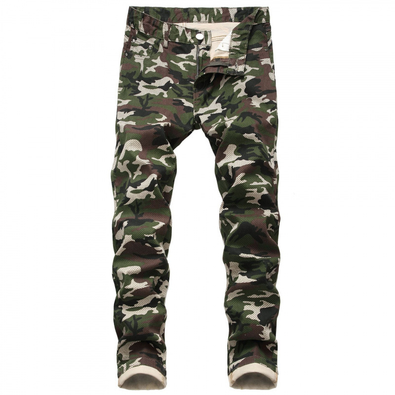 New Men's Color Block Slim Fit Casual Pants Sweatpants Young Men Straight Leg Pants