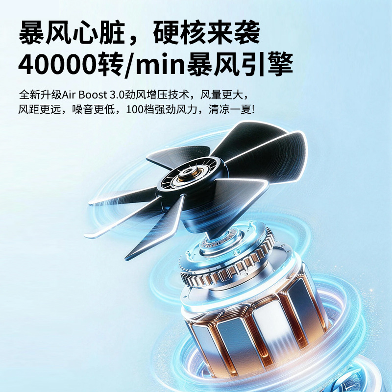 New waist fan silent portable neck fan outdoor work 12H long battery life USB rechargeable