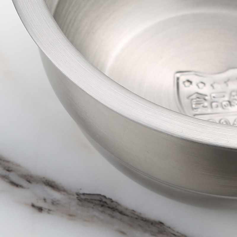 304 stainless steel steamed egg bowl with lid thickened stew bowl rice bowl soup bowl household baby food bowl food grade baby egg custard