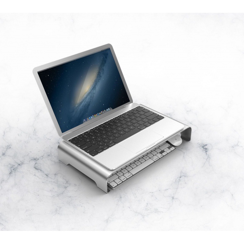 Aluminum alloy monitor riser keyboard storage stand laptop display riser stand
