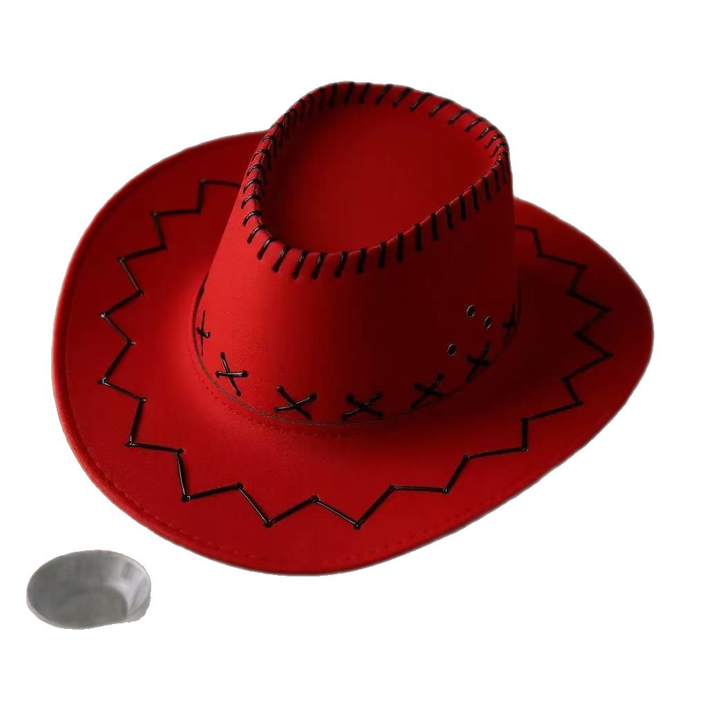 Western Cowboy Hat, Dick Cowboy Hat, Suede Cowboy Hat, Beach Flocking Travel Hat, Decoration