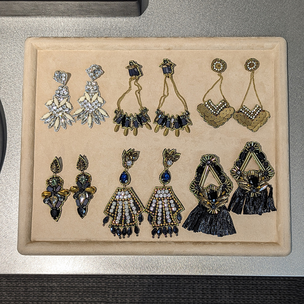 Best Seller! Exaggerated Handmade Beaded Fabric Tassel Vacation Earrings Collection