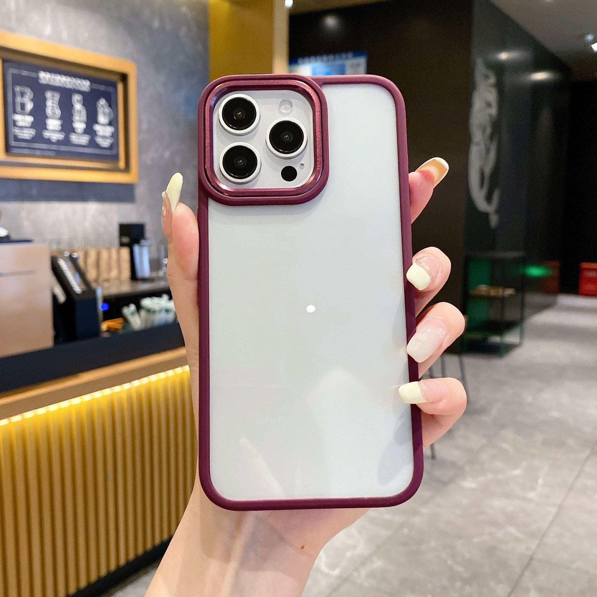 Compatible iPhone 16 Pro phone case metal lens Apple 15 Pro Max gold shield case anti-drop 13 PM case