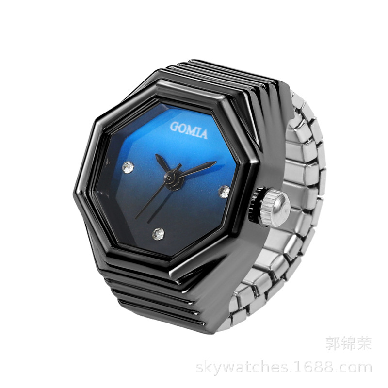 Ring Watch New Simple Men's and Women's Couple Hexagonal Ring Watch Extended Strap
