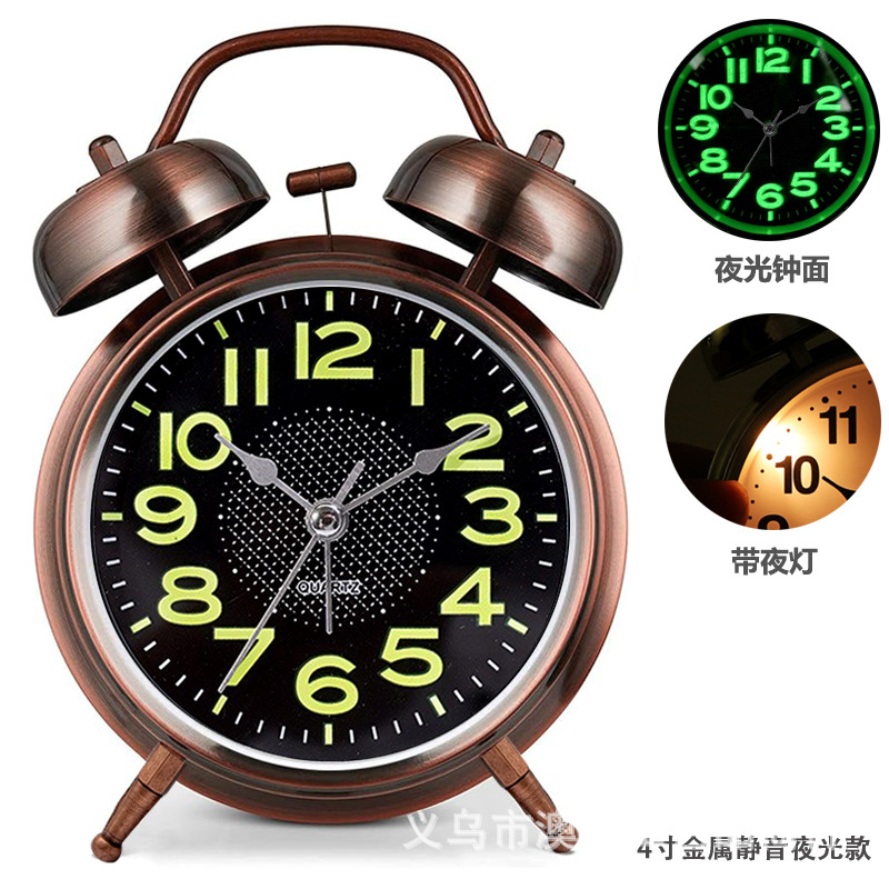 4寸夜光数字面红铜