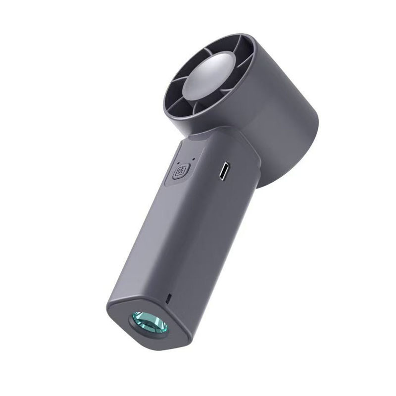 New Mini Handheld Fan USB Charging Fan Desktop High Speed Wind Outdoor Flashlight Portable