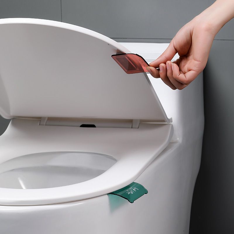 Toilet seat lifter, sanitary non-dirty hand toilet seat, adhesive lift handle, household portable flip lid
