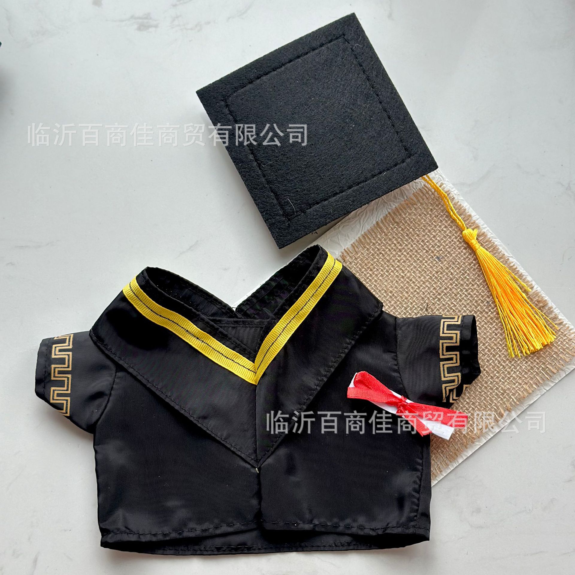 Doctoral uniform graduation bear 30CM plush bachelor's cap certificate doll scarf hat toy doll clothes