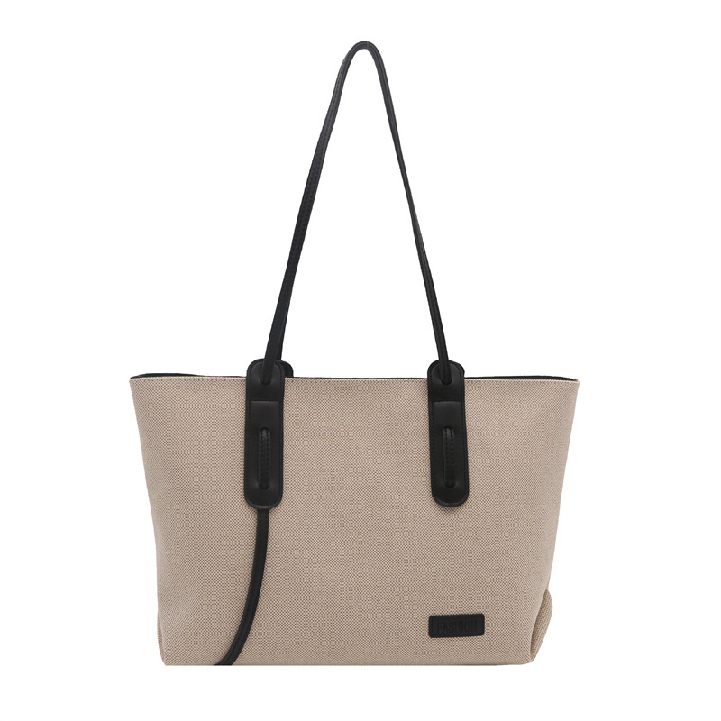 Large capacity canvas bag women 2026 autumn new simple single shoulder bag handbag tote bag