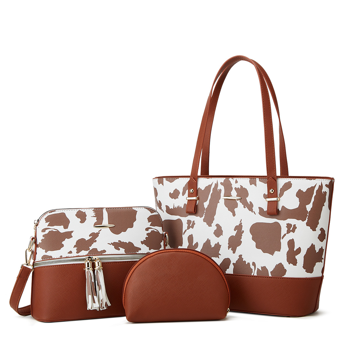 2026 new mother-child bag tote bag three-piece set shoulder crossbody handbag bag bag