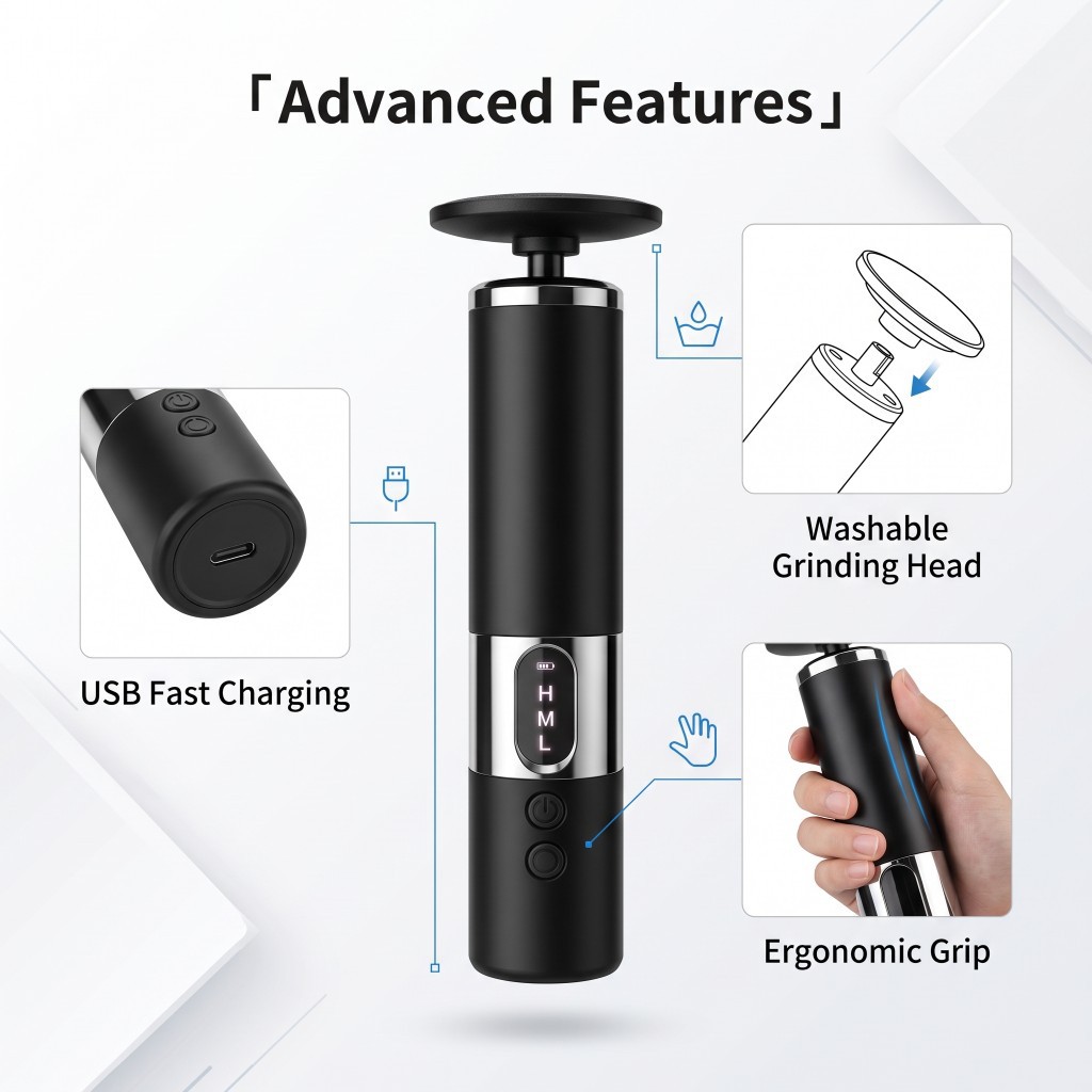 New 2-in-1 foot grinder nail file replaceable head 3 gear speed adjustment foot repair remove dead skin electric foot grinder