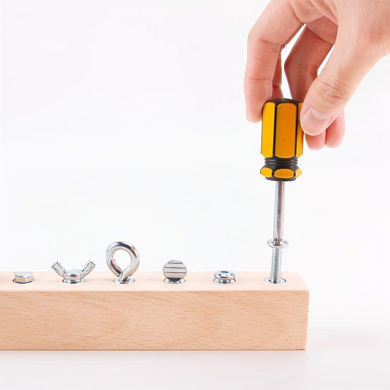 Montessori Early Education Toy Solid Wood Screw Disassembly Toy Promote Intellectual Development Kindergarten Teaching Aid