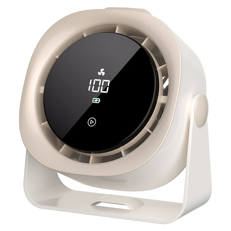 2025 New Desktop Fan Rechargeable Silent Touch Screen Long Battery Life Circulating Fan Wall-Mounted Desktop Small Fan