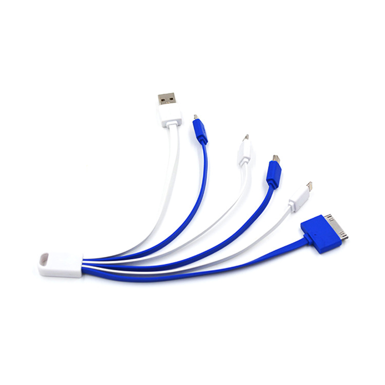Multi-in-one 4/5/6 gift cable customizable logo USB charging cable for Android Apple type-c data cable