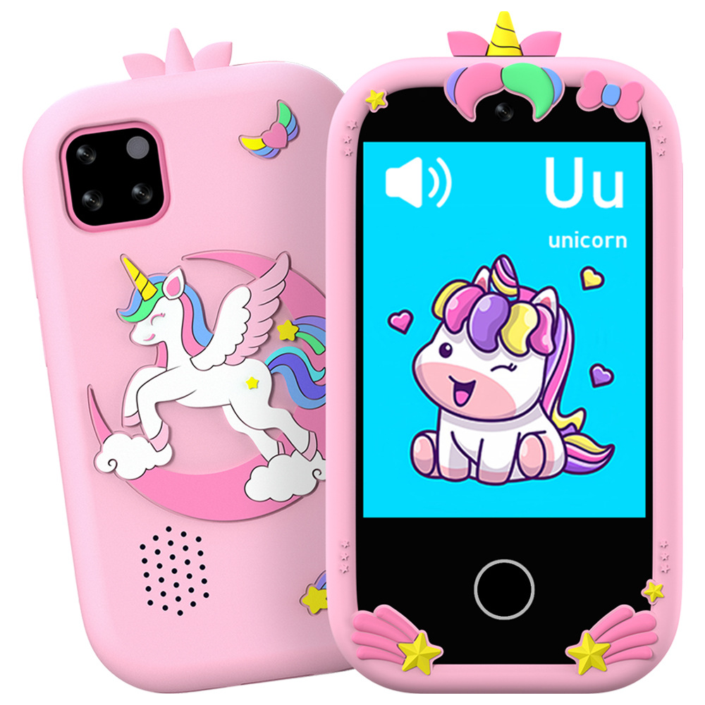 Zongxin W5 Children's MP3 Phone Video Recording Photo Entertainment Cartoon Unicorn Camera Fun Game Touch Large Screen