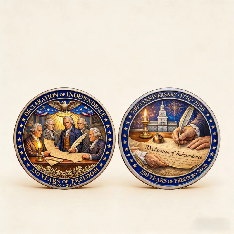 New Standalone Site Product Supplier 2026 Theme 250th Anniversary Coin 3D Commemorative Medal