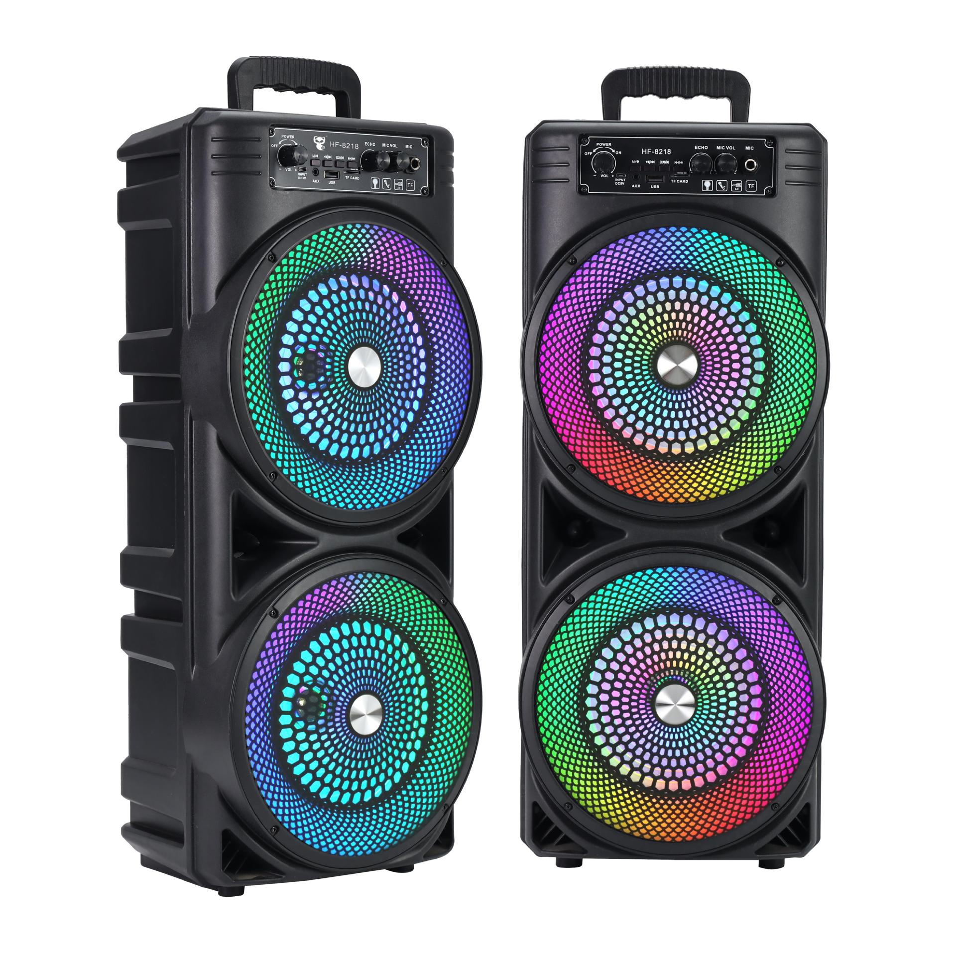 Large size high power dual 8-inch new karaoke lighting sound dual 4-inch wireless Bluetooth portable outdoor square dance