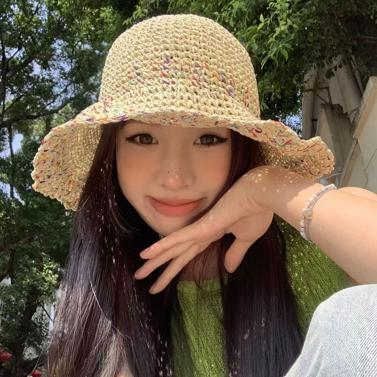 彩虹草编-米色