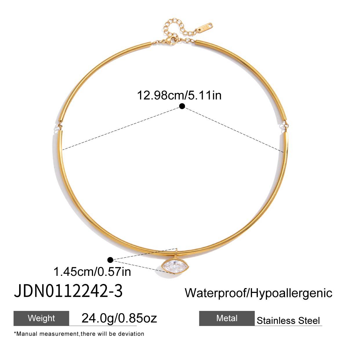 Jieding 18k single zircon titanium steel necklace niche accessories women jewelry stainless steel accessories