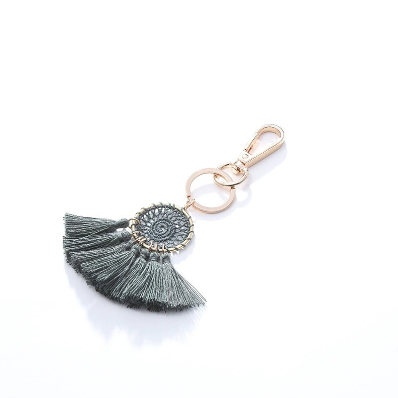 Bohemian Tassel Pendant DIY Handwoven Hanging Decoration Ethnic Style Bag Keychain Pendant