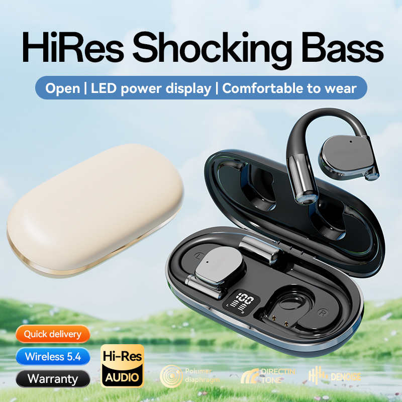 New AI smart translation OWS open-ear non-in-ear OWS Bluetooth earphones wireless ear-hook earphones