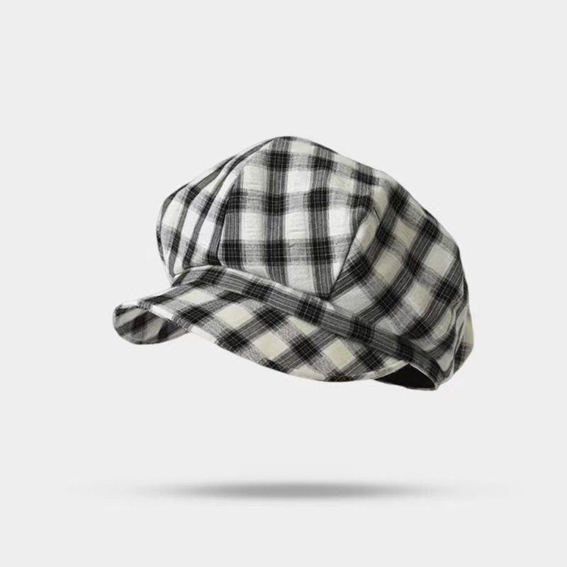 Rivet Forward Cap for Women, Spring/Autumn, Beret, Thin Sun Protection, Casual, Face Slimming