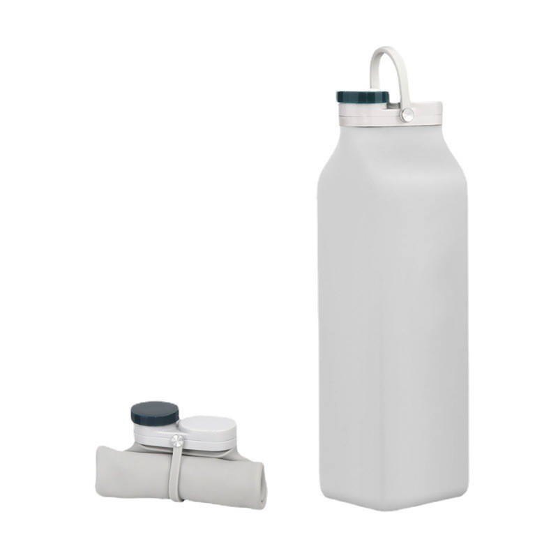 Outdoor sports portable silicone foldable water cup Nordic simple travel large capacity milk bottle gift