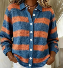 2025 Independent Station Autumn Women's Unique Plaid Print Long Sleeve Shirt Top