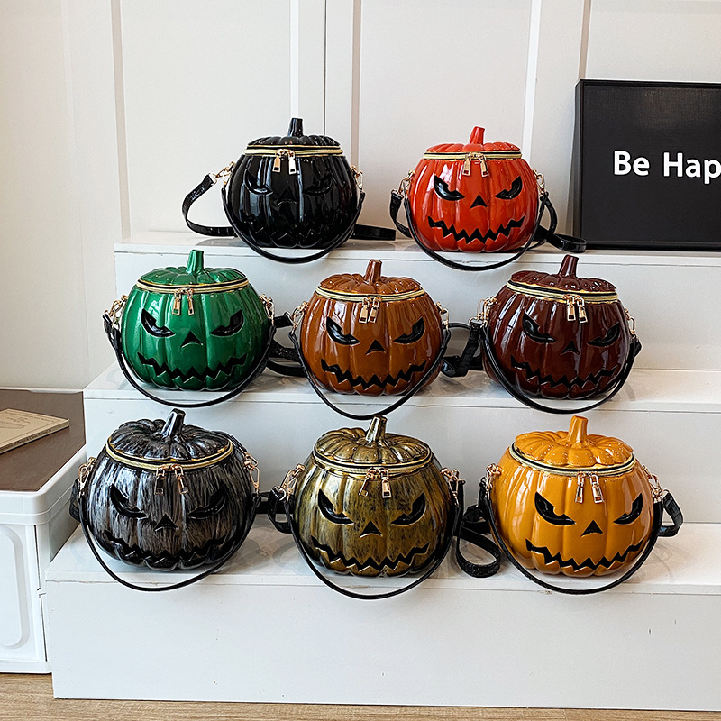 New Simulation Pumpkin Bag for Women Niche High Texture Halloween Handheld Shoulder Crossbody Bag