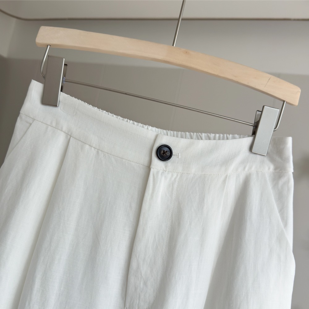 100 linen vest straight-leg pants suit summer breathable casual two-piece set women's workwear