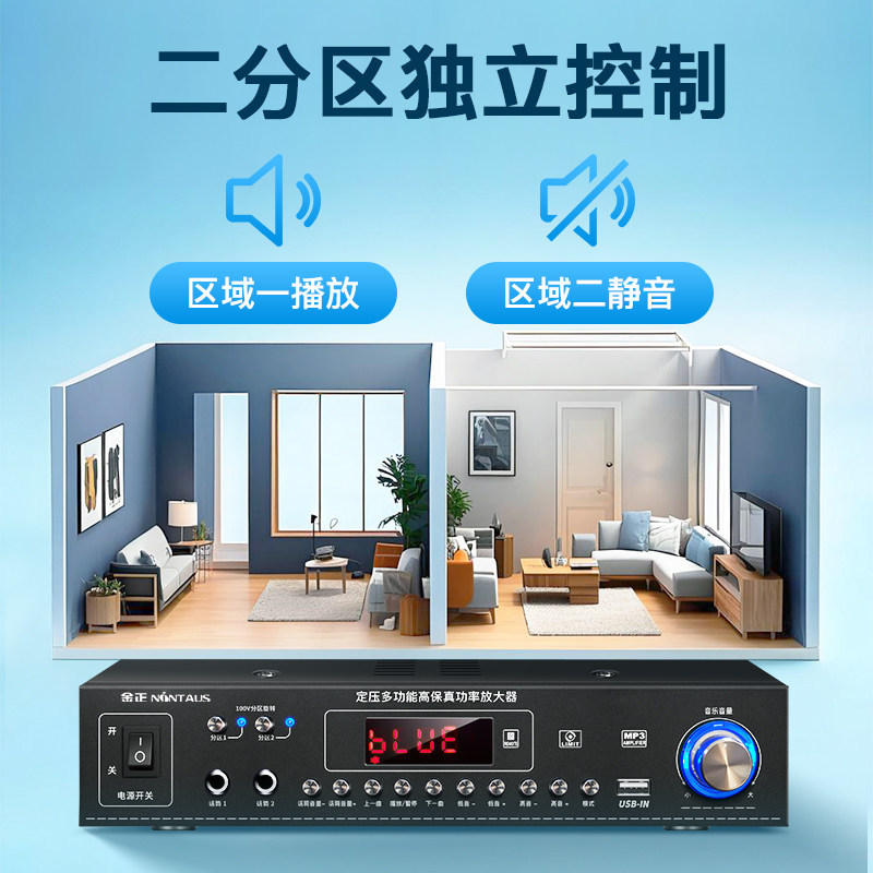 JinZheng Bluetooth coaxial ceiling audio living room ceiling shop speaker dedicated amplifier commercial supermarket restaurant