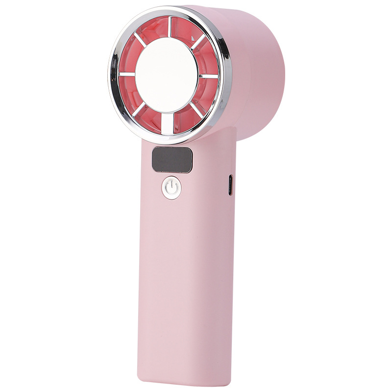 New Handheld High-speed Charging Fan USB Digital Display Mini Small Fan Portable Strong Wind Personal Fan