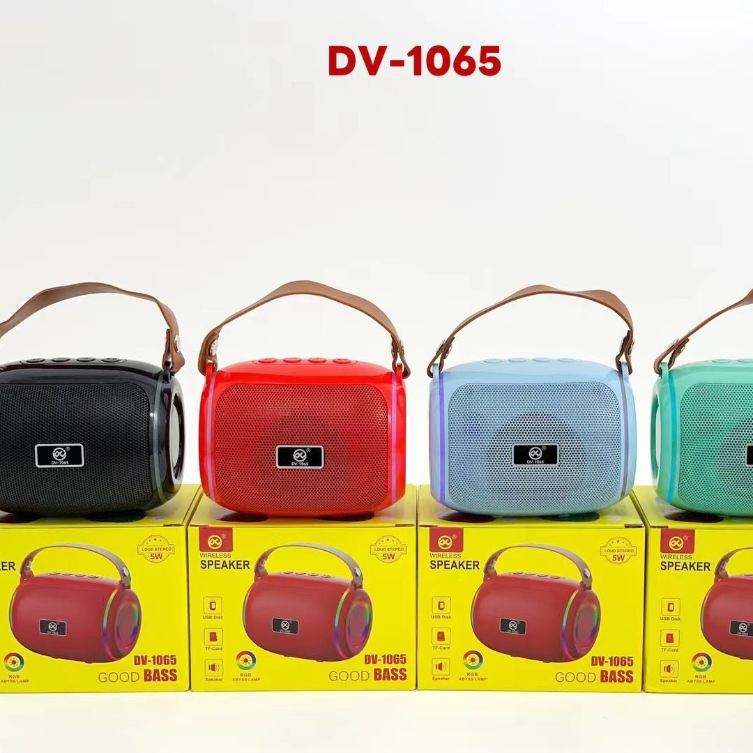 DV-1065 Small Round Barrel Bluetooth Speaker Portable Card Mini Sound Gift Subwoofer