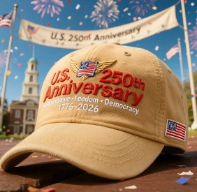 New US 250th Anniversary Cap Embroidered Hat
