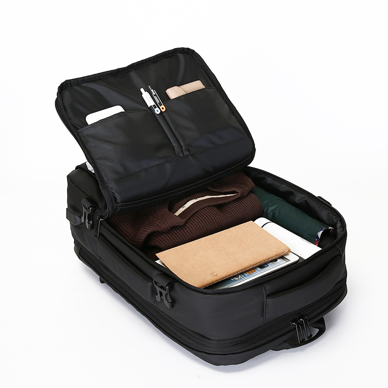 Backpack men's business backpack expandable large capacity travel luggage bag 16.1-inch laptop bag