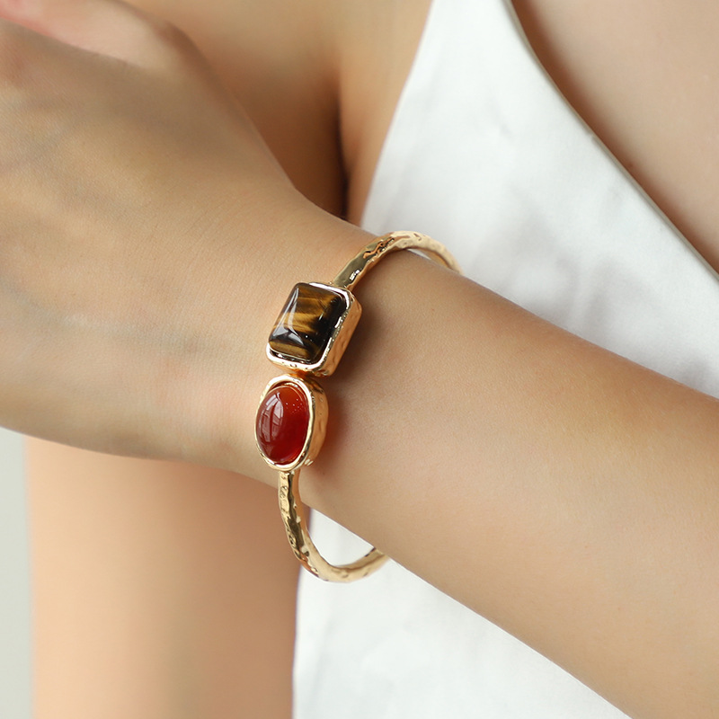 Kenjie vintage-style bracelet design trendy imitation jewelry turquoise tiger eye bracelet